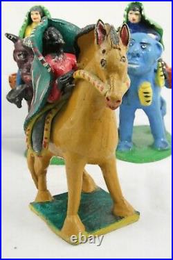 Vtg 7 Piece Ceramic Figurines Mexican Folk Art Candelario Medrano To Bethlehem