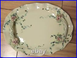 Vtg'93 Van Vlack Signed Handmade Art Pottery Oval Tray Handles Vanity/Serving