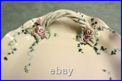 Vtg'93 Van Vlack Signed Handmade Art Pottery Oval Tray Handles Vanity/Serving
