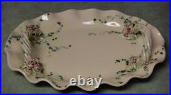 Vtg'93 Van Vlack Signed Handmade Art Pottery Oval Tray Handles Vanity/Serving