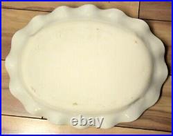 Vtg'93 Van Vlack Signed Handmade Art Pottery Oval Tray Handles Vanity/Serving