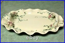 Vtg'93 Van Vlack Signed Handmade Art Pottery Oval Tray Handles Vanity/Serving