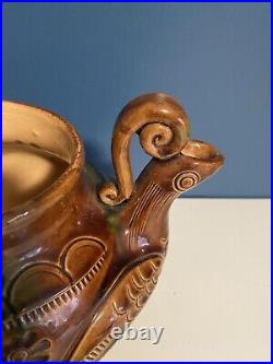Vtg Art Pottery Ceramic Water Jug/Kumanet Sculptural Bird Hand Crafted Unique