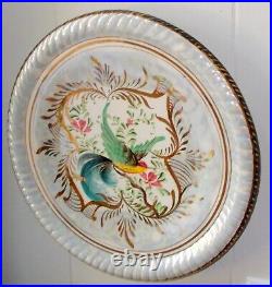 Vtg BELGIUM ART POTTERY CERAMIC Wall Hanging PLAQUE Plate HUMMINGBIRD