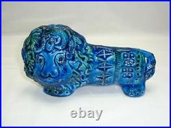 Vtg Bitossi Rimini Blue Lion Aldo Londi Design Art Pottery Mcm Raymor or Flavia