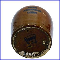 Vtg Camark Art Pottery Pure Arkansas Corn Ceramic Whiskey Jug Small 4.75 H, 3