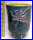 Vtg Italian Art POTTERY CERAMIC VASE Raised Florals