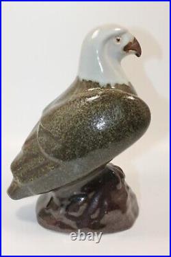 Vtg Pigeon Forge Art Pottery Ferguson Ceramic Bald Eagle 8.5 in Statuette