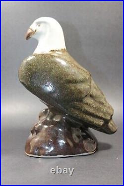 Vtg Pigeon Forge Art Pottery Ferguson Ceramic Bald Eagle 8.5 in Statuette