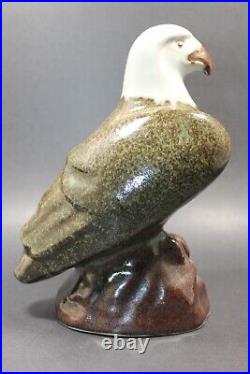 Vtg Pigeon Forge Art Pottery Ferguson Ceramic Bald Eagle 8.5 in Statuette