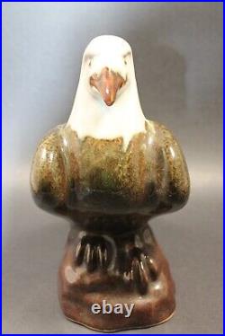 Vtg Pigeon Forge Art Pottery Ferguson Ceramic Bald Eagle 8.5 in Statuette