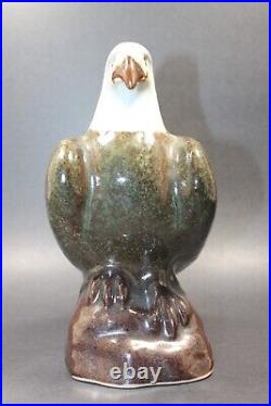 Vtg Pigeon Forge Art Pottery Ferguson Ceramic Bald Eagle 8.5 in Statuette