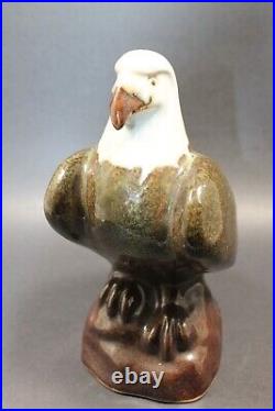 Vtg Pigeon Forge Art Pottery Ferguson Ceramic Bald Eagle 8.5 in Statuette