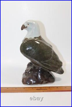 Vtg Pigeon Forge Art Pottery Ferguson Ceramic Bald Eagle 8.5 in Statuette