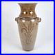 Vtg Richard Dick Lien Studio Pottery Vase Drip Glaze Handles Wheat Signed 11.5