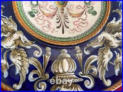 Vtg. Set of 2 Italian Ceramic Art Pottery Hand Painted & Signed Majolica