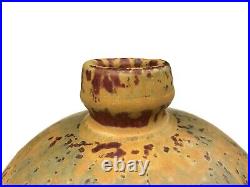 Vtg Studio Pottery Large 12 Bizen Pot Jug with Green Ash Artist Marked