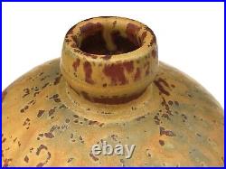 Vtg Studio Pottery Large 12 Bizen Pot Jug with Green Ash Artist Marked