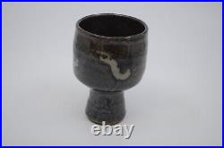 WARREN MACKENZIE POTTERY 3w X 4.5 Small Chalice Goblet Wine Cup Stamped