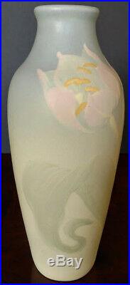 WELLER Hudson Rare Art Pottery Gorgeous Twin Tulips, by Hester Pillsbury