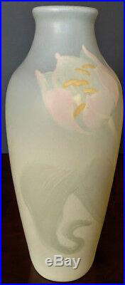 WELLER Hudson Rare Art Pottery Gorgeous Twin Tulips, by Hester Pillsbury