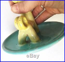 Walter Bosse Ceramic Figurine Dish Horse Pony Dog 1930s Austria Art Deco Bauhaus