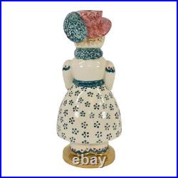 Waylande Gregory American Art Pottery Hand Painted Woman Ceramic Lamp Base