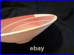 Wayne L Bates Swirl Spiral Ceramic Bowl signed Art Pottery 9 U59S