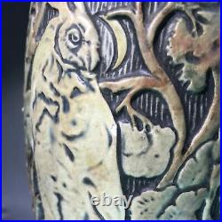 Weller 8 Woodcraft Owl Vase