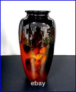 Weller Art Pottery Louwelsa 314 Dark Laquer Shiny Glaze Antique 10 Vase 1900-25