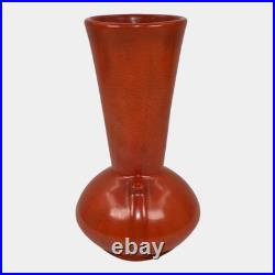 Weller Blo Red 1920s Vintage Art Deco Pottery Lava Red Ceramic Vase Weller Blo Red 1920s Vintage Art Deco Pottery Lava Red Ceramic Vase