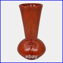 Weller Blo Red 1920s Vintage Art Deco Pottery Lava Red Ceramic Vase