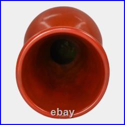 Weller Blo Red 1920s Vintage Art Deco Pottery Lava Red Ceramic Vase