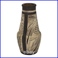 Weller Claywood 1910s Vintage Art Pottery Brown Pine Cone Ceramic Flower Vase