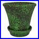 Weller Coppertone 1920s Arts and Crafts Pottery Green Ceramic Flower Pot Saucer