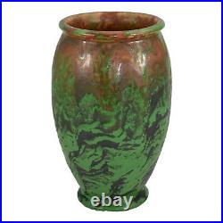 Weller Greora 1930s Vintage Arts and Crafts Pottery Green Tall Ceramic Vase