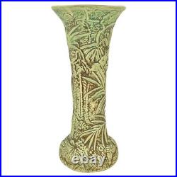 Weller Marvo 1920s Vintage Art Deco Pottery Green Tall Ceramic Floor Vase