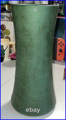 Weller Matte Green 10 Vase 1910 Arts & Crafts Era Pottery Pot Suevo Design