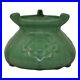 Weller Matte Green 1910s Arts and Crafts Pottery Buttressed Squat Ceramic Vase