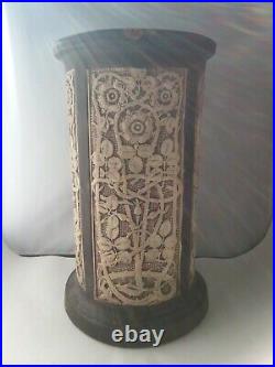 Weller Pottery Claywood Ped 90 PEDESTAL PLANT UMBRELLA STAND Rose Arts & Crafts