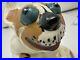 Weller Pottery Garden Ware 4x3x4Pop-Eye dog white with blue eyes READ