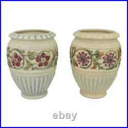 Weller Zona 1920s Vintage Art Pottery Pair Of Ceramic Vases