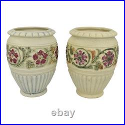 Weller Zona 1920s Vintage Art Pottery Pair Of Ceramic Vases