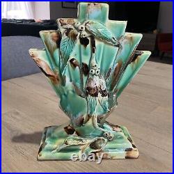 Wendy Art Ware Australian Pottery Fan Vase Handcrafted Gumnut Design Vintage