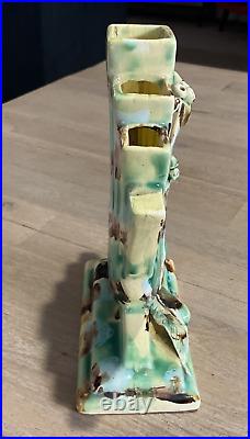 Wendy Art Ware Australian Pottery Fan Vase Handcrafted Gumnut Design Vintage