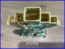 Wendy Art Ware Australian Pottery Fan Vase Handcrafted Gumnut Design Vintage