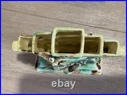 Wendy Art Ware Australian Pottery Fan Vase Handcrafted Gumnut Design Vintage