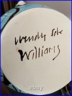 Wendy Ide Williams Post Modern Hand painted STUDIO ART POTTERY Ceramic Jug