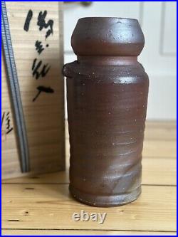 YU FUJIWARA (1932-2001) bizen ware vase Japanese pottery ceramic artist art