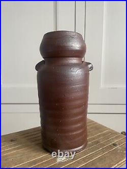 YU FUJIWARA (1932-2001) bizen ware vase Japanese pottery ceramic artist art